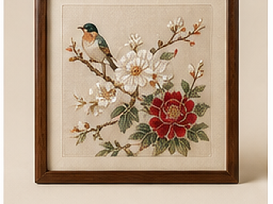 Framed Shu Embroidery Art