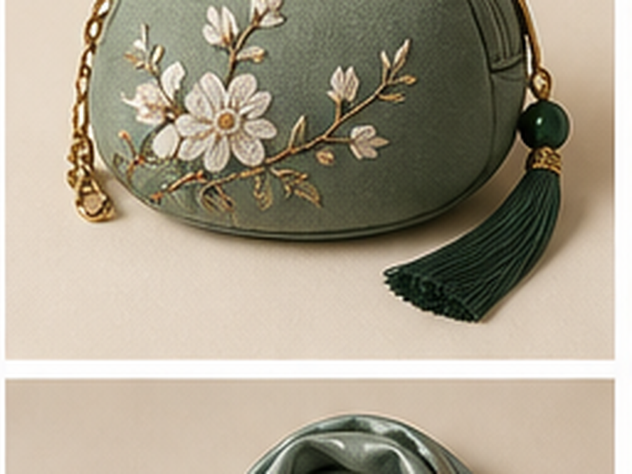 Embroidered Jewelry Pouch