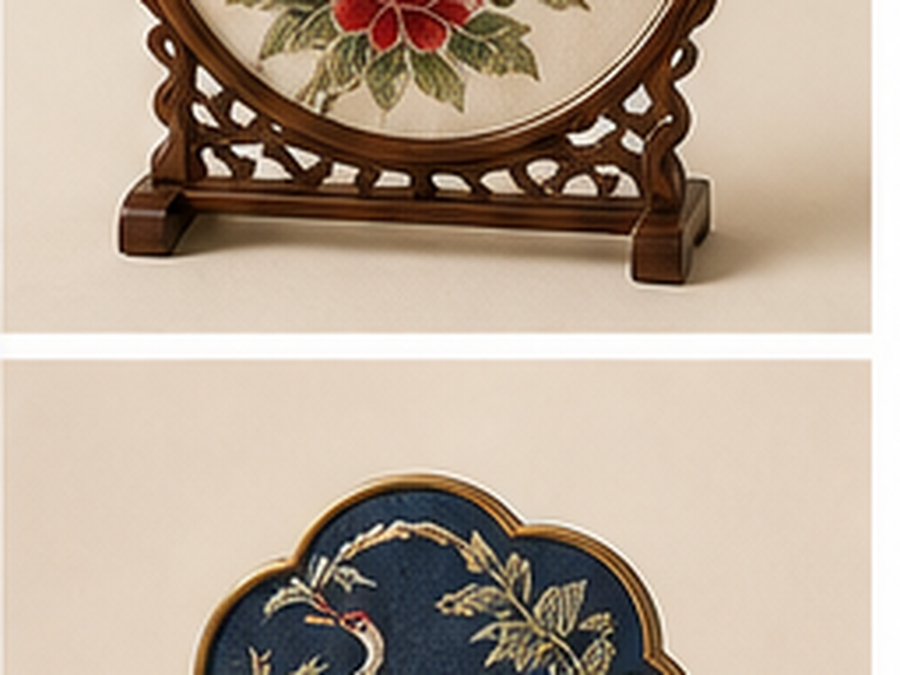 Bird Motif Embroidery Art